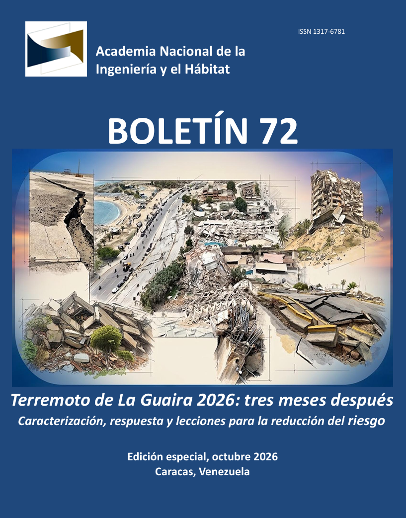 					Ver Núm. 72 (2026): Boletín de la Academia Nacional de la Ingeniería y el Hábitat, ANIH
				
